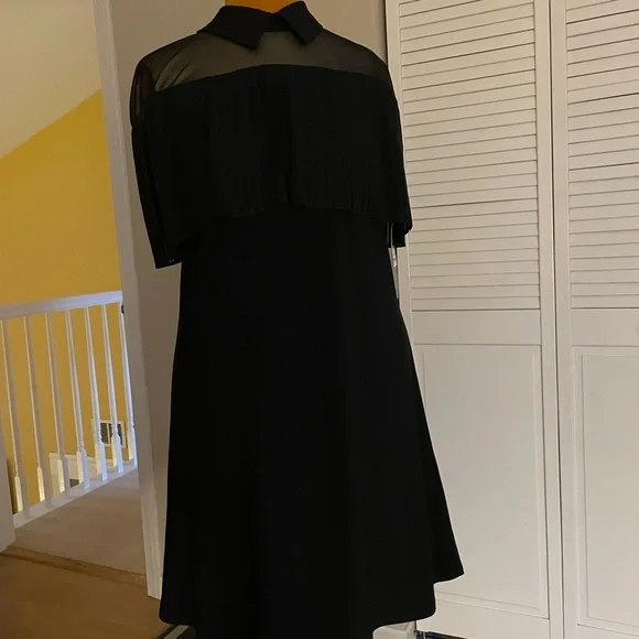 MSK size medium dress with sheer pleated overlay NWT - Picture 2 of 7